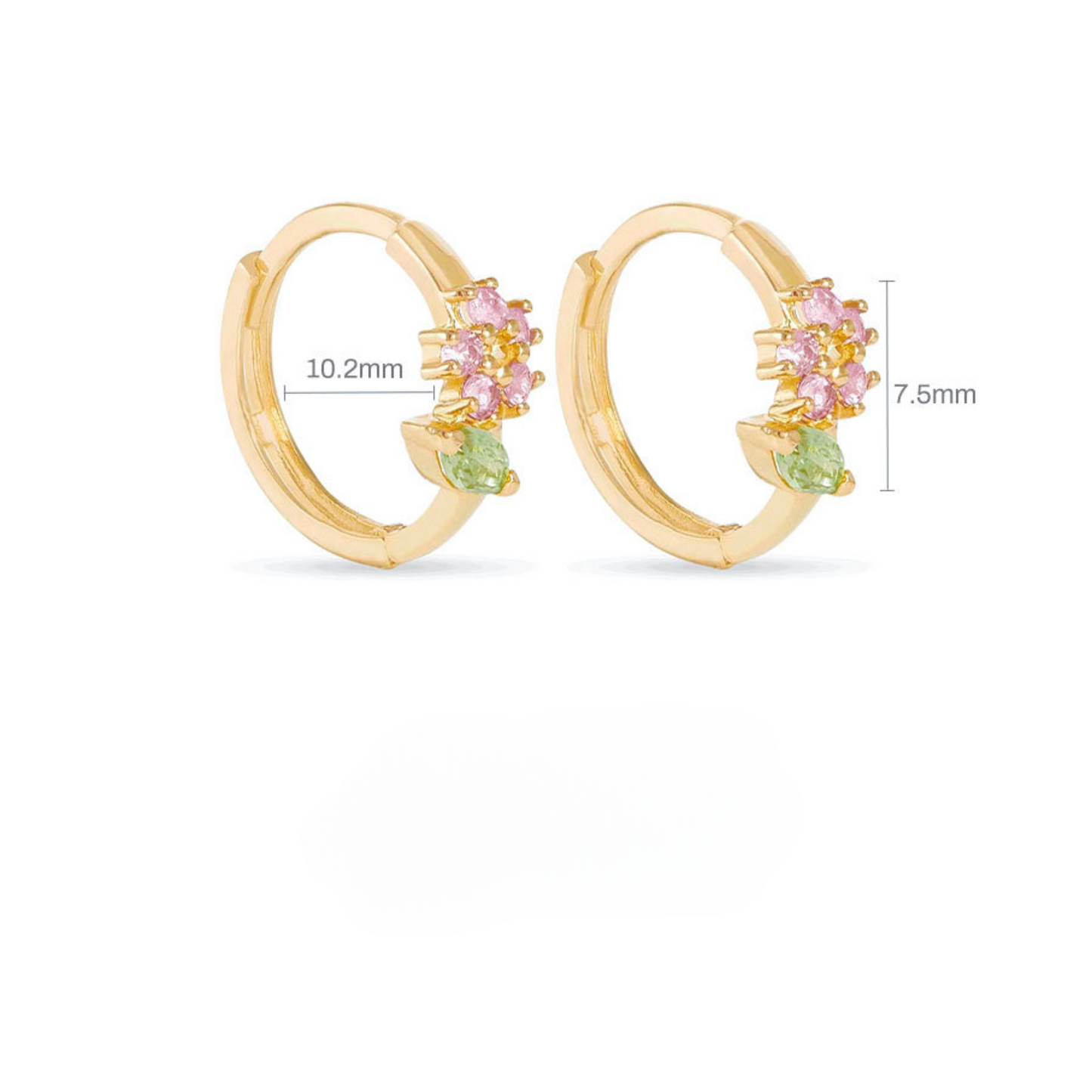 Bloomy CZ kids Hoop earrings