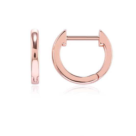 14k Rose Gold Hoop Girl earrings