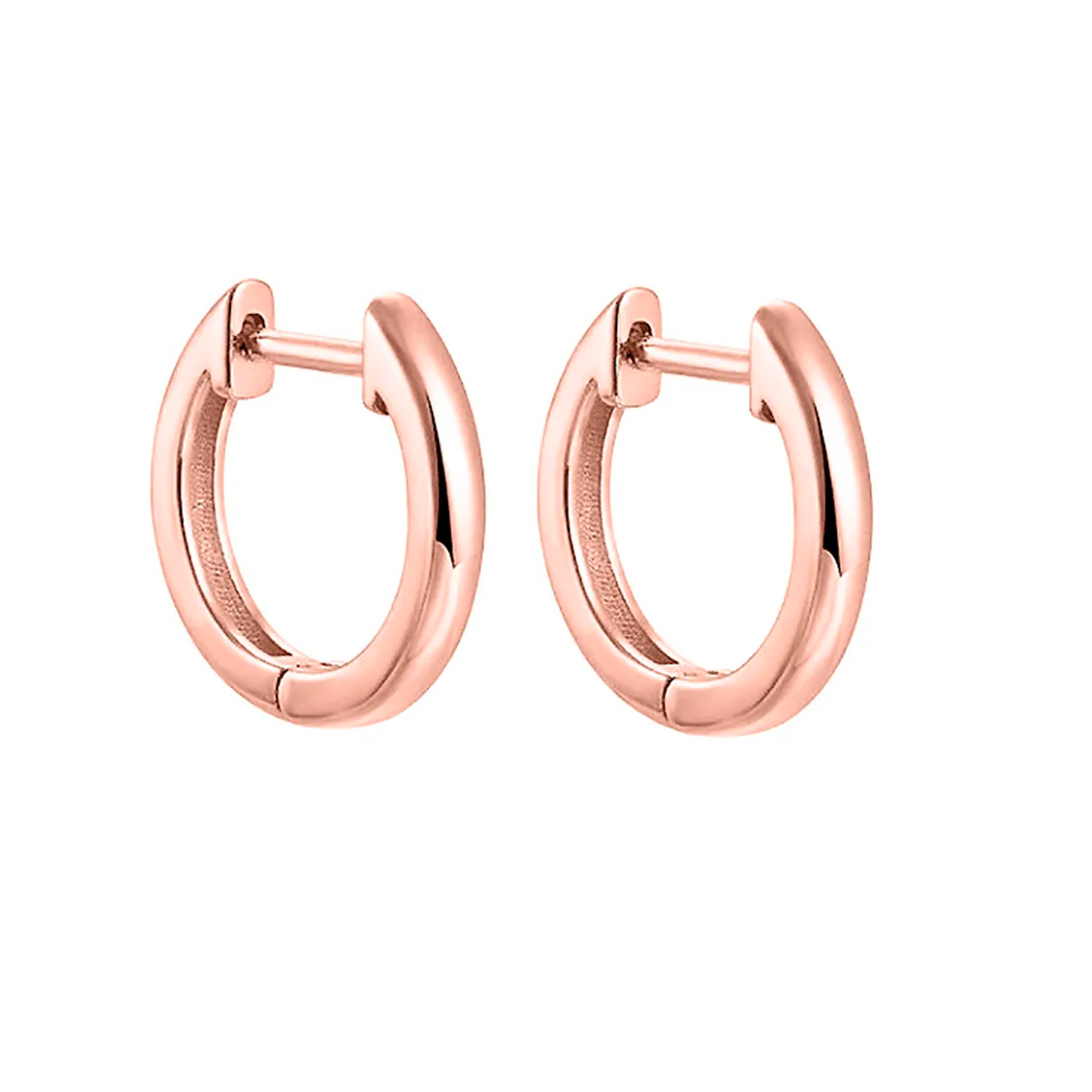 14k Rose Gold Hoop Girl earrings