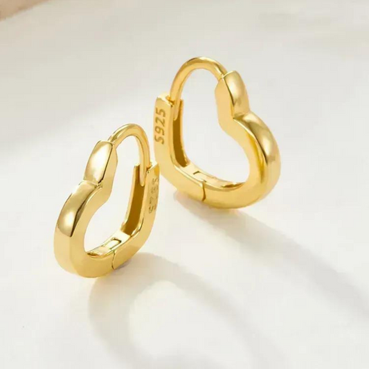 Sweetheart-shaped Girls Earrings Hoop