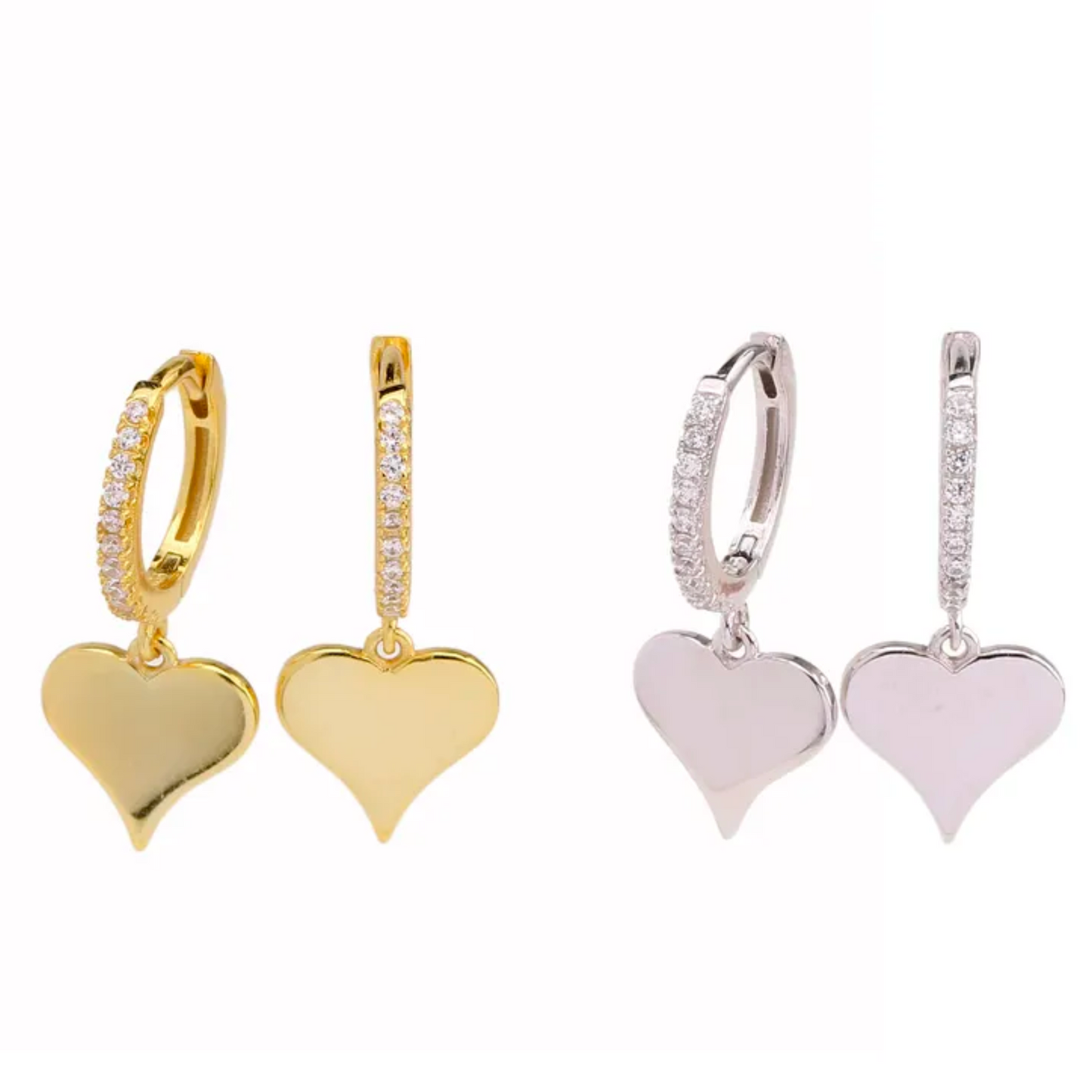 Love Dangle Girl hoop Earrings