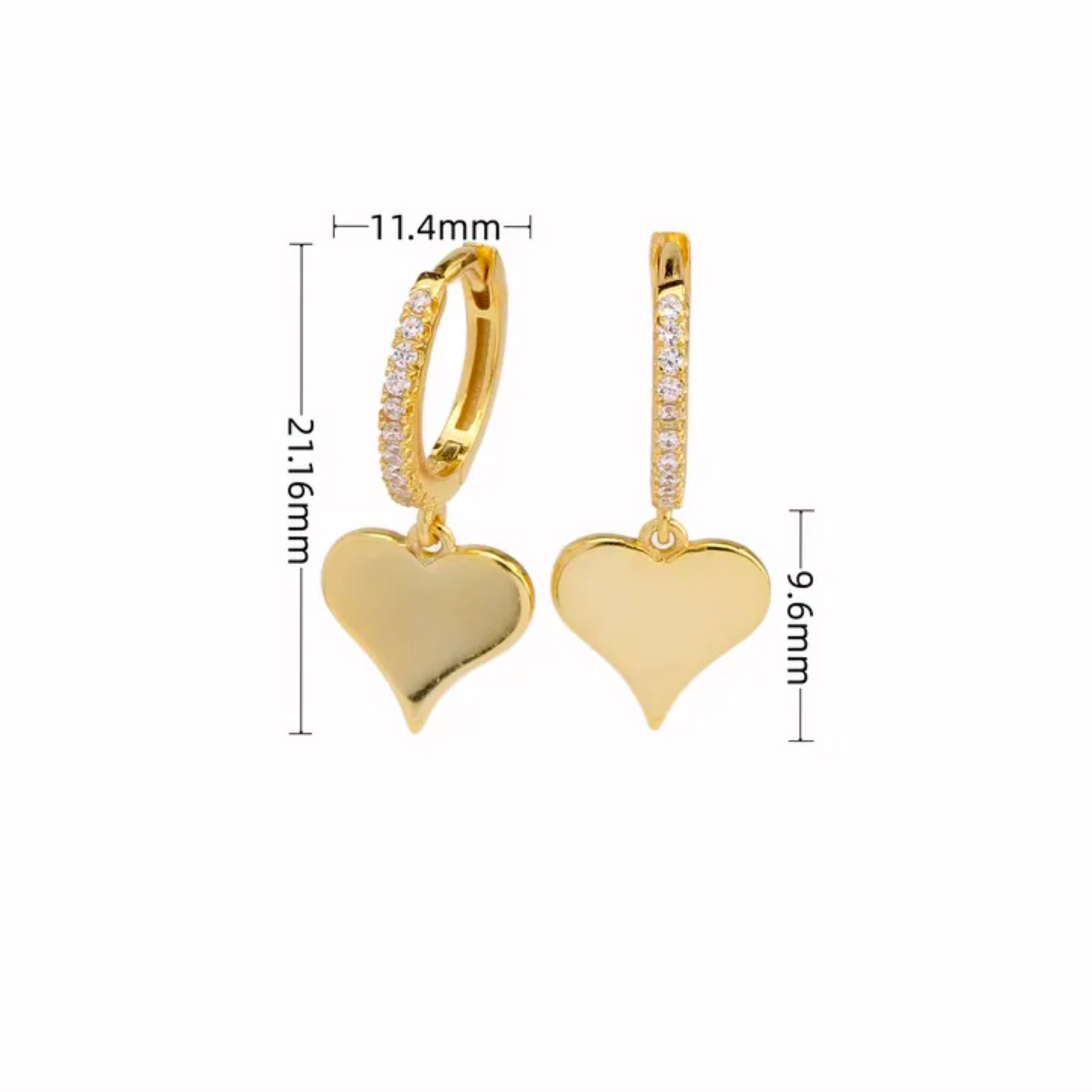 Love Dangle Girl hoop Earrings