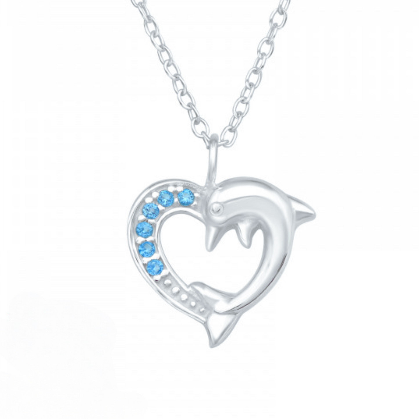 Lovely Blue dolphin Children Necklace