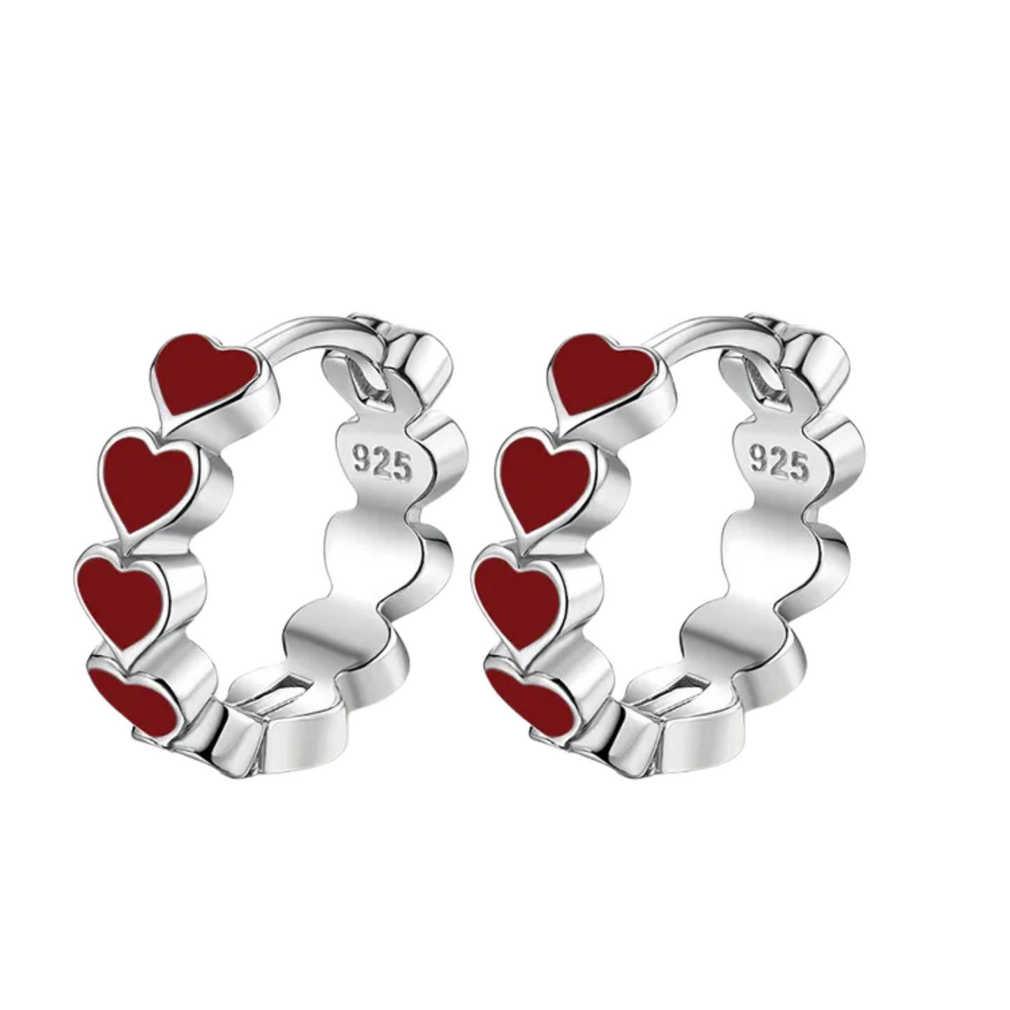 Heart Harmony White Gold Plated Earrings